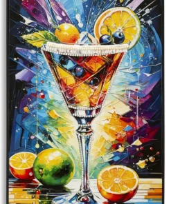 Toile Cocktail Laquaré avec Cadre