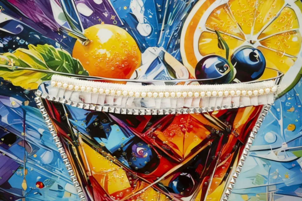 Toile Cocktail Laquaré avec Cadre