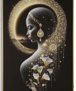 Toile IMDA avec LED et cadre Laqué 60x3,5 x90