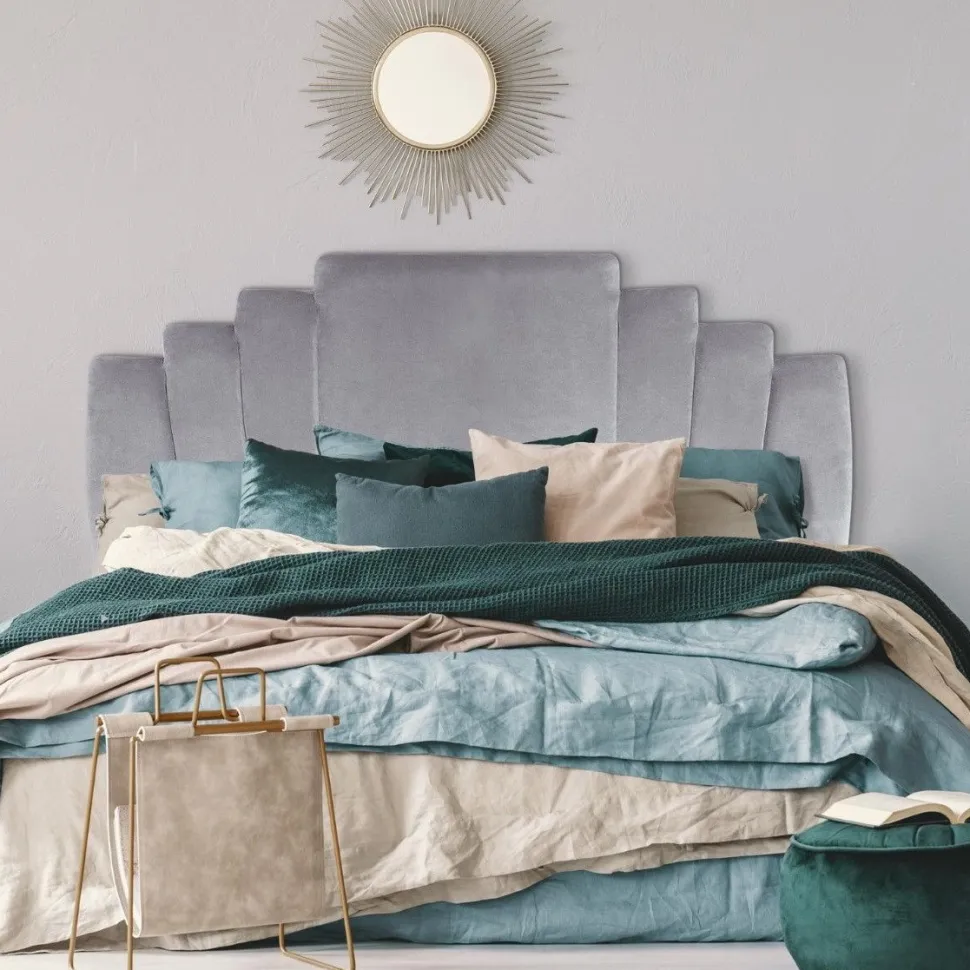 Tête de lit Arena 180 cm Velours Argent