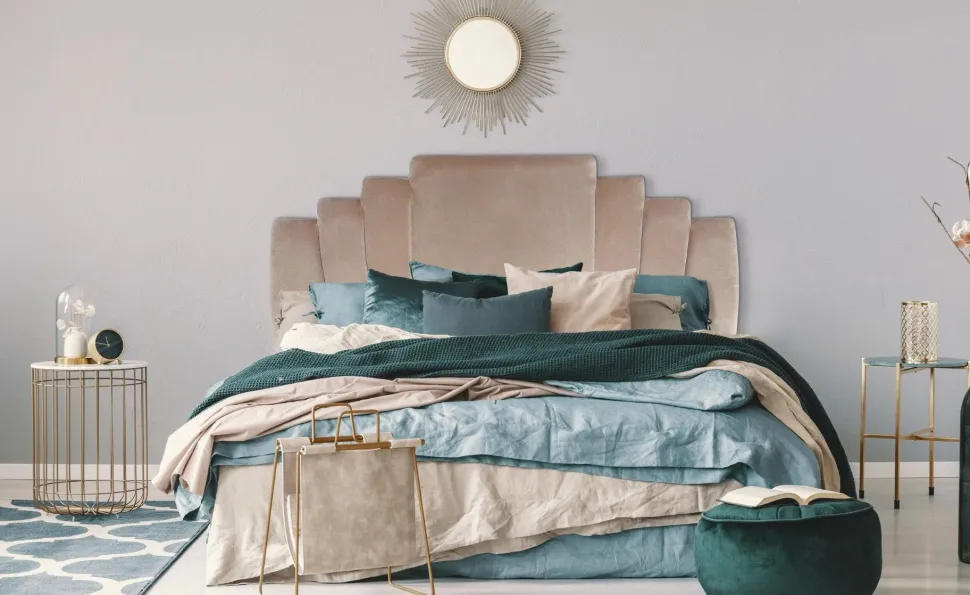 Tête de lit Arena 180 cm Velours Taupe
