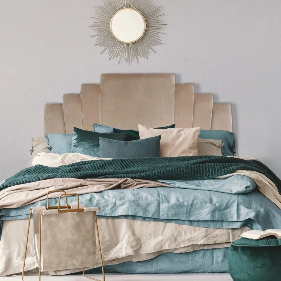 Tête de lit Arena 140 cm Velours Taupe