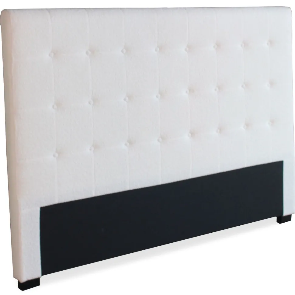Tête de lit capitonnée Luxor 180cm Tissu bouclette Crème