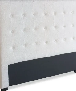 Tête de lit capitonnée Luxor 160cm Tissu bouclette Crème
