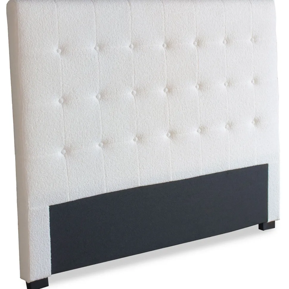 Tête de lit capitonnée Luxor 160cm Tissu bouclette Crème