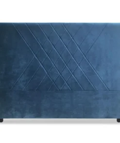 Tête de lit Diam 160cm Velours Bleu