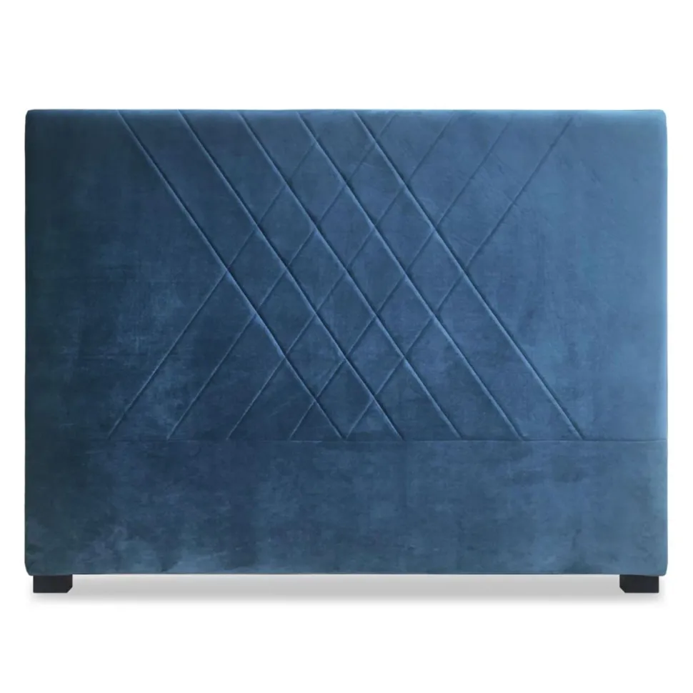 Tête de lit Diam 160cm Velours Bleu