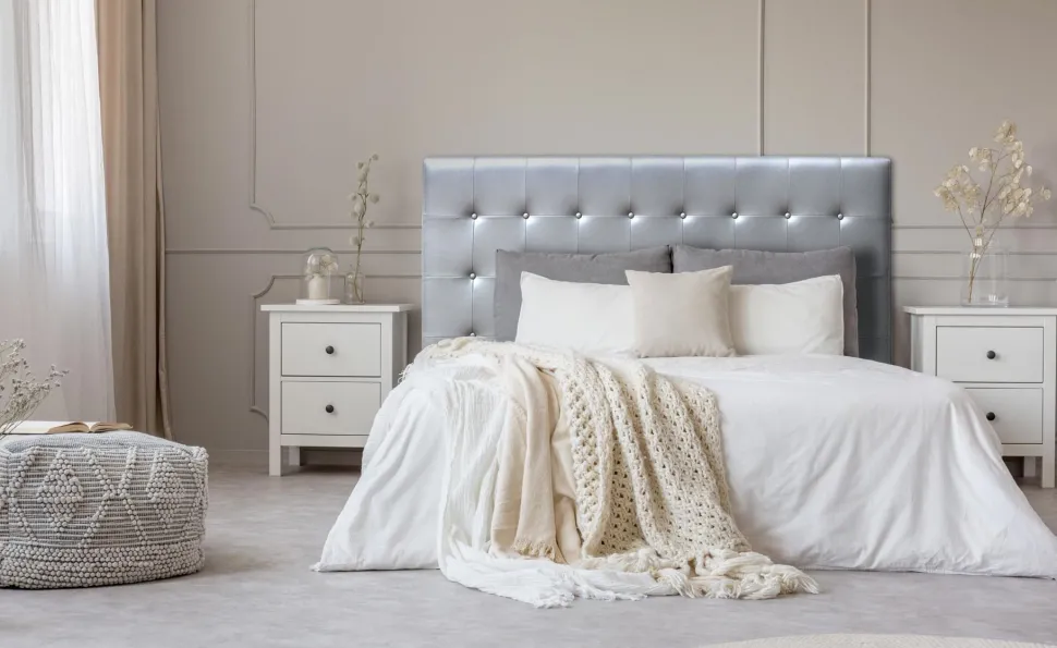 Tête de lit Luxor 180cm Argent