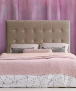 Tête de lit Luxor 140cm Velours Taupe
