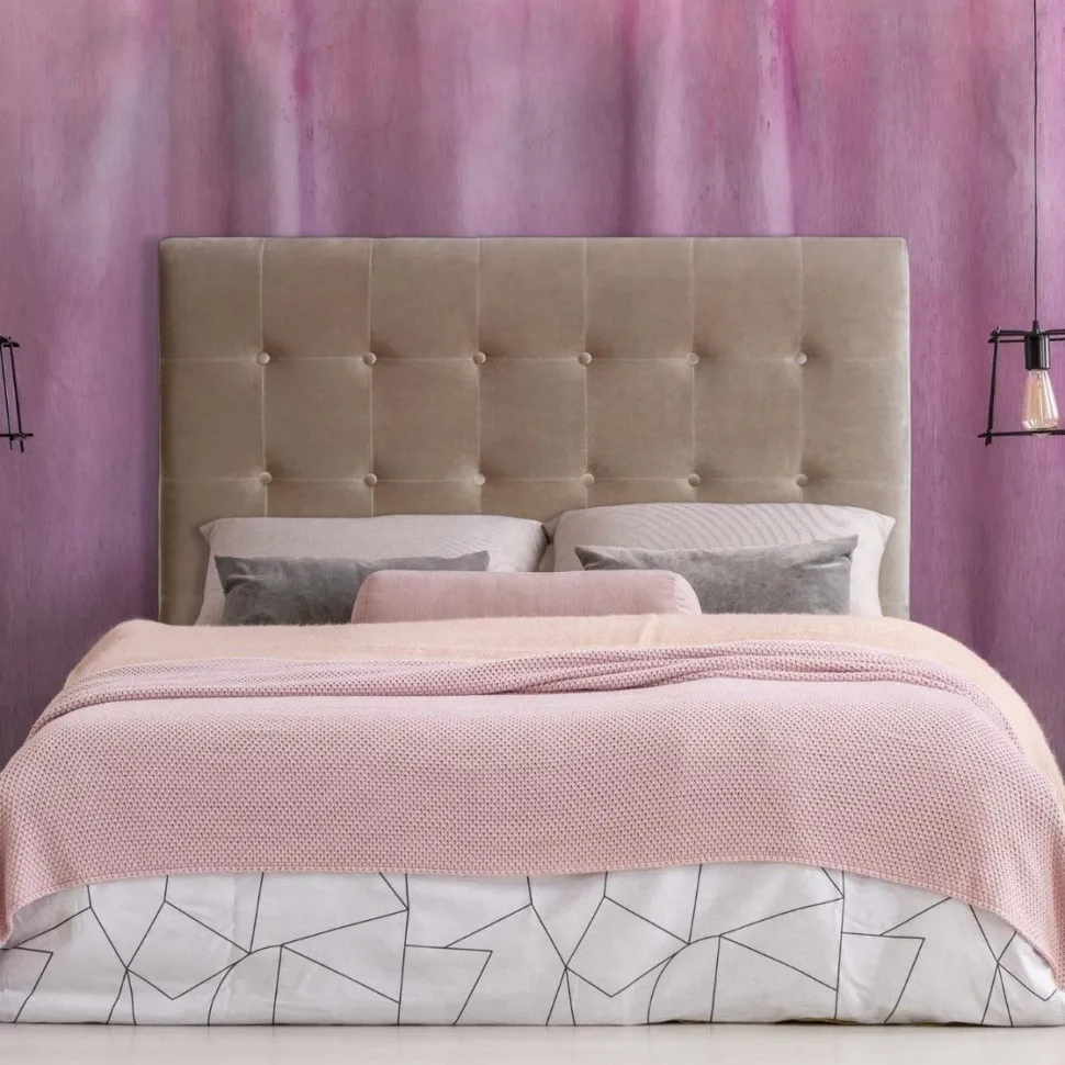 Tête de lit Luxor 140cm Velours Taupe