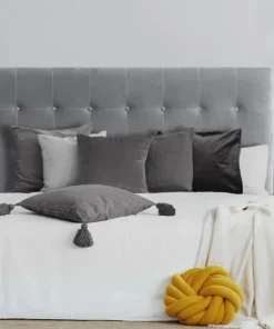 Tête de lit Luxor 160cm Velours Argent