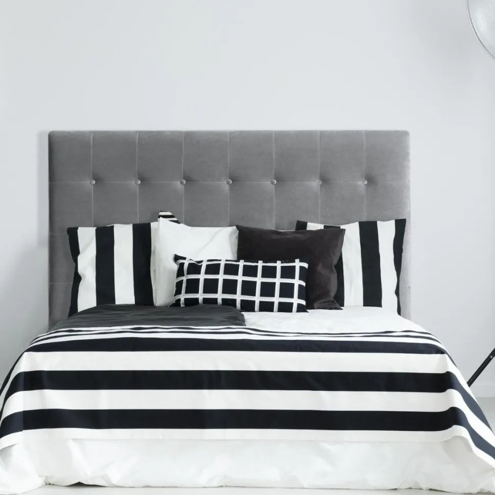 Tête de lit Luxor 160cm Velours Argent