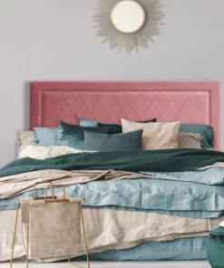 Tête de lit Meghan 140cm Velours Rose