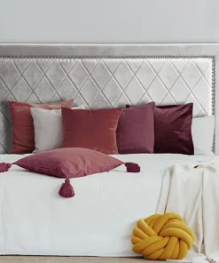 Tête de lit Meghan 180cm Velours Argent
