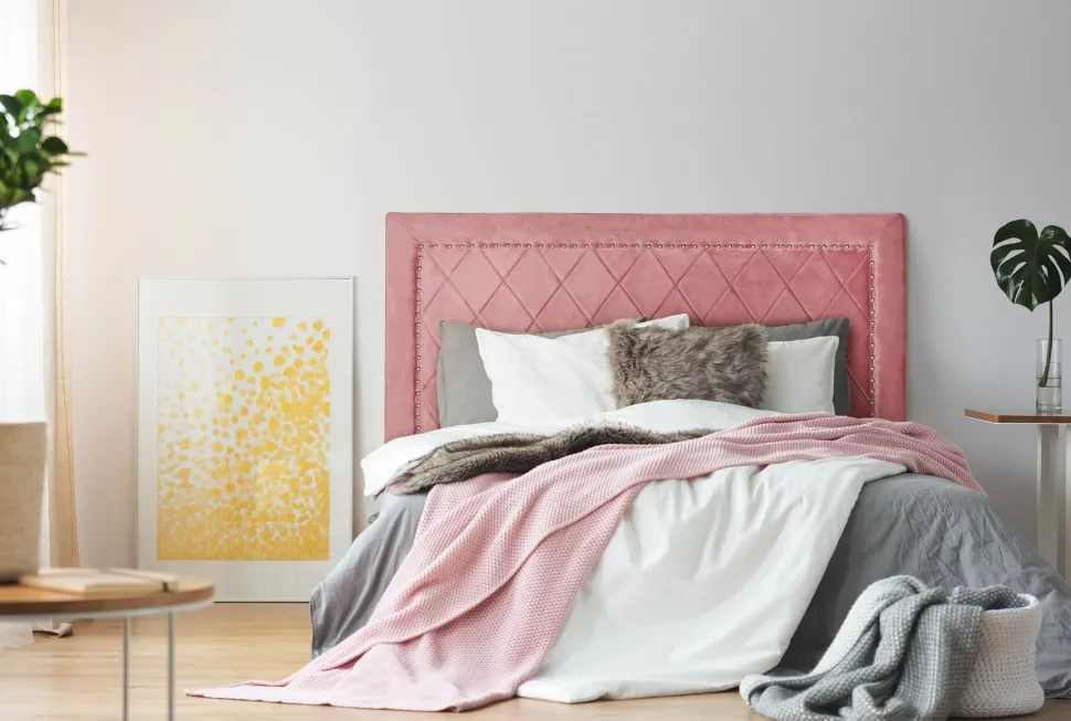 Tête de lit Meghan 160cm Velours Rose