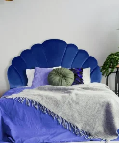 Tête de lit Mermaid 140 cm Velours Bleu