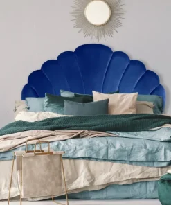 Tête de lit Mermaid 140 cm Velours Bleu