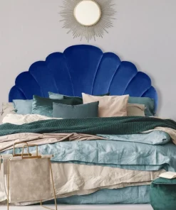 Tête de lit Mermaid 140 cm Velours Bleu