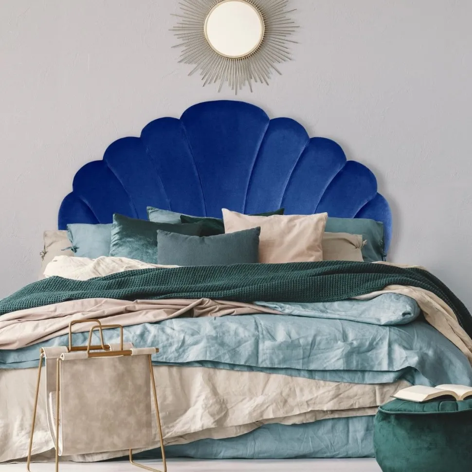 Tête de lit Mermaid 140 cm Velours Bleu