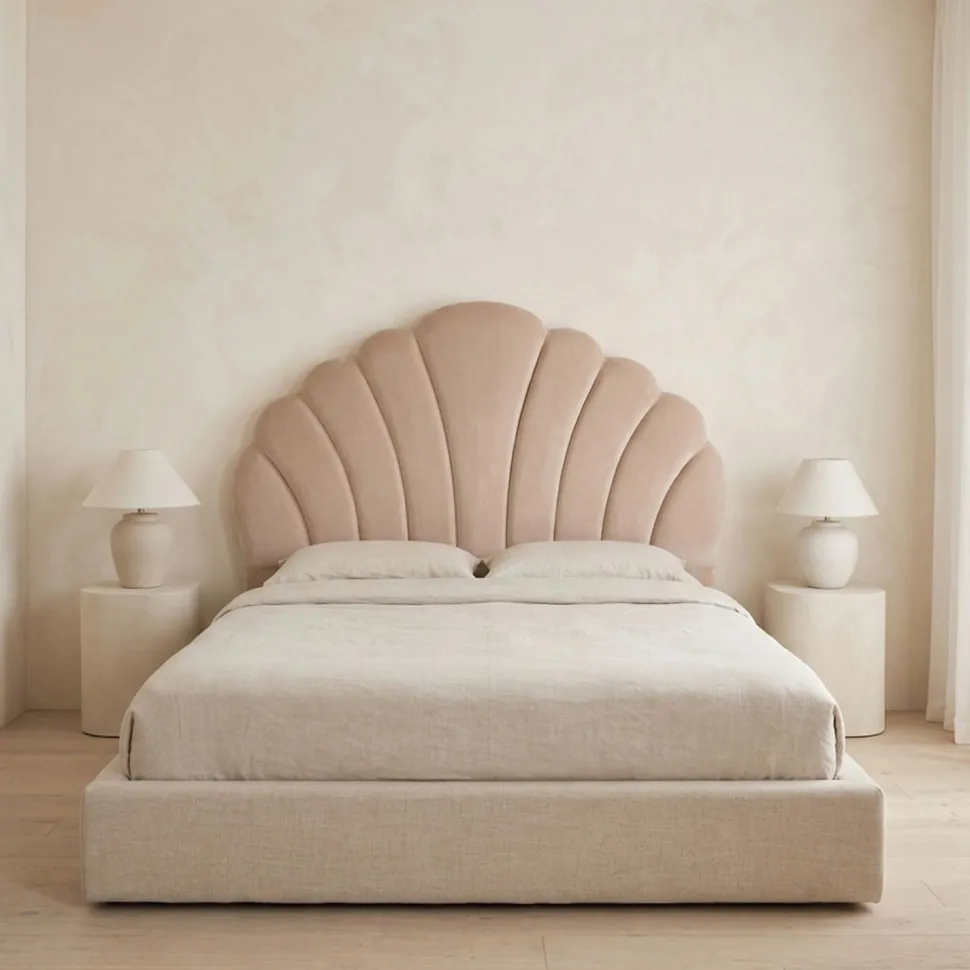 Tête de lit Mermaid 140 cm Velours Taupe
