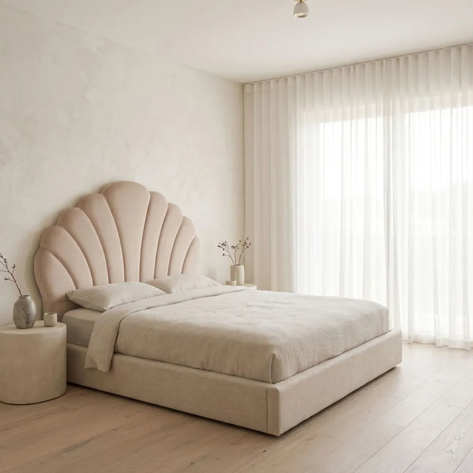 Tête de lit Mermaid 140 cm Velours Taupe
