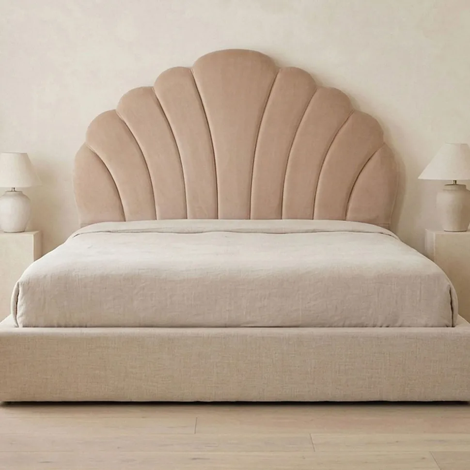 Tête de lit Mermaid 140 cm Velours Taupe