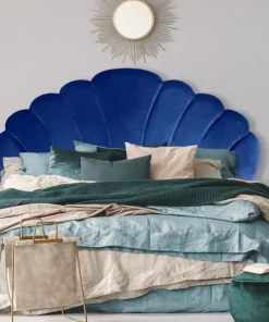 Tête de lit Mermaid 180 cm Velours Bleu