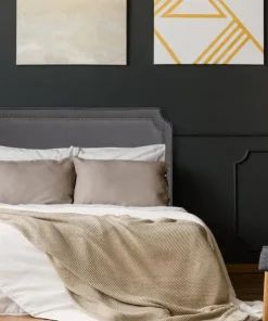 Tête de lit Milana 140cm Tissu Gris