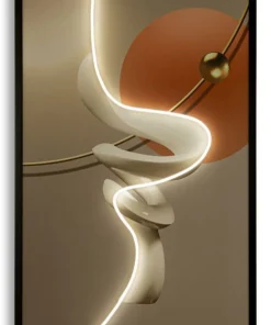 Œuvre abstraite avec LED