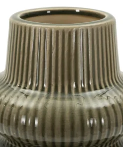 Vase Armony sculptural en céramique marron