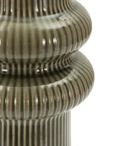 Vase Armony sculptural en céramique marron