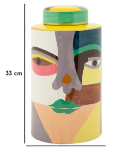 Vase artistique cubiste Piccassy Multicolore