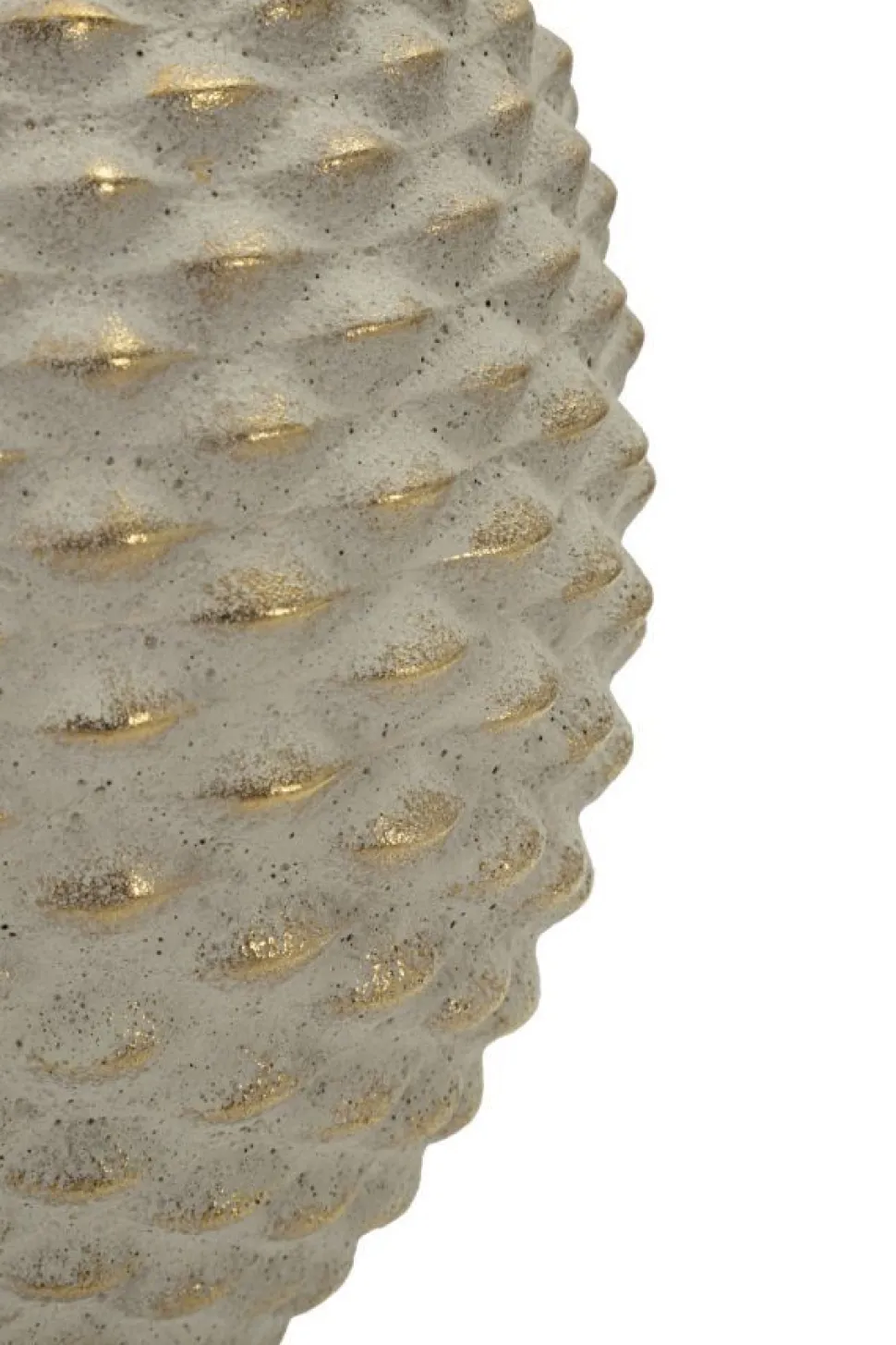 Vase boule Pépipas en céramique beige doré