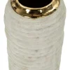 Vase compact finition mate intérieur doré