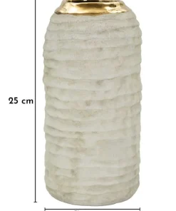 Vase compact finition mate intérieur doré