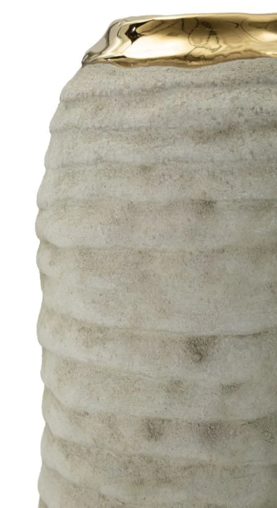 Vase compact finition mate intérieur doré
