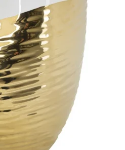 Vase céramique dorée