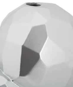 Vase cœur en résine argentée