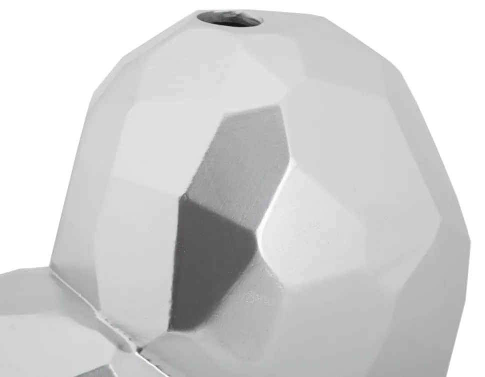 Vase cœur en résine argentée