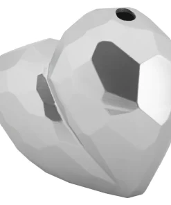 Vase cœur en résine argentée