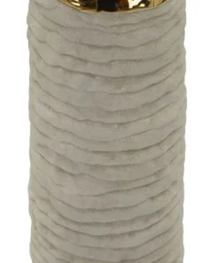 Vase cylindrique Lima finition naturelle intérieur doré