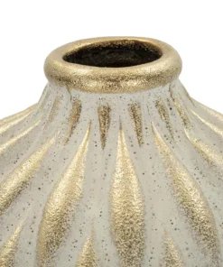 Vase décoratif pepitas dorées