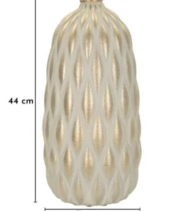 Vase décoratif pepitas dorées