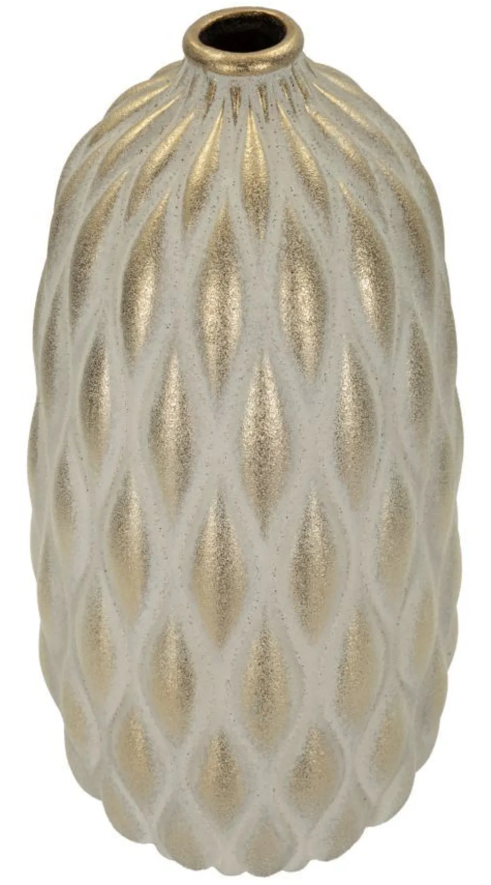 Vase décoratif pepitas dorées