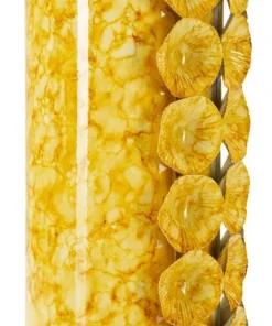 Vase décoratif relief jaune vif