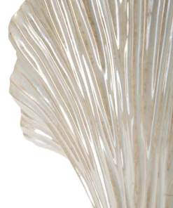 Vase design coquillage finition perlée et brillante