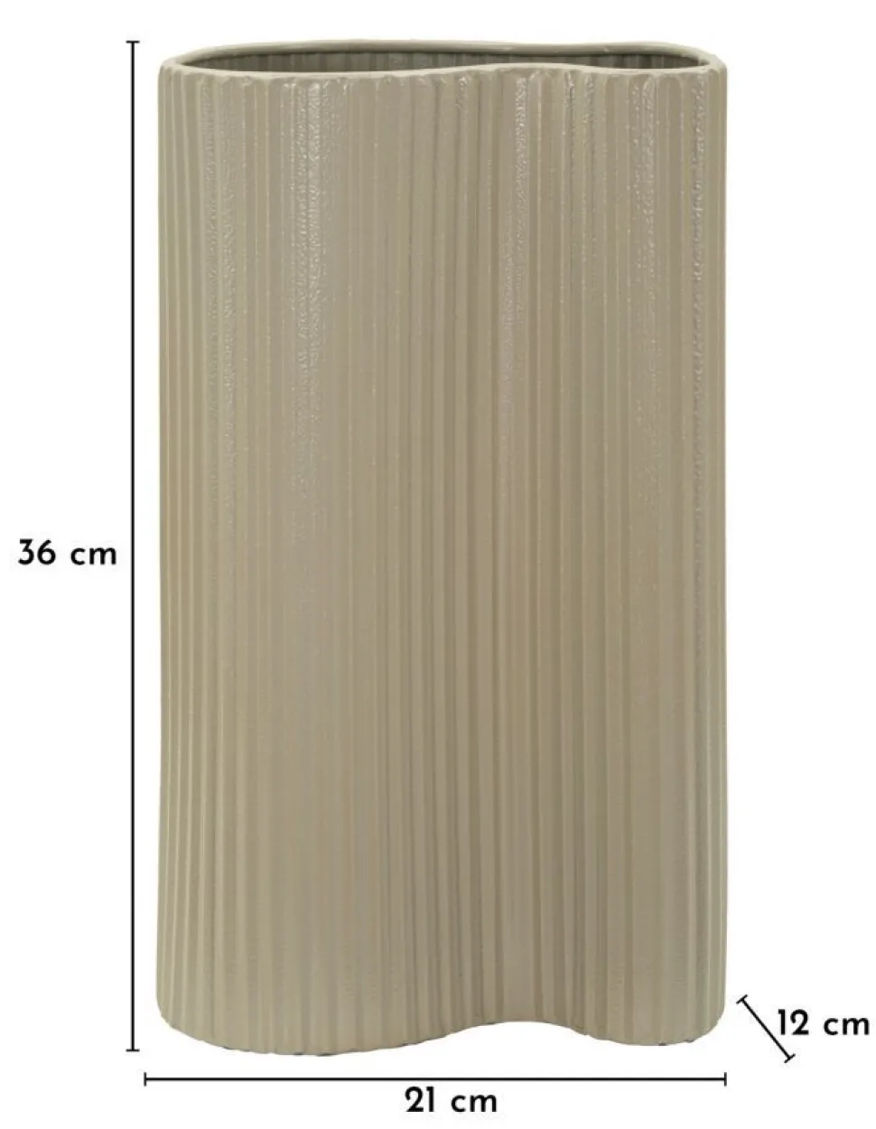 Vase design ondulé finition mate