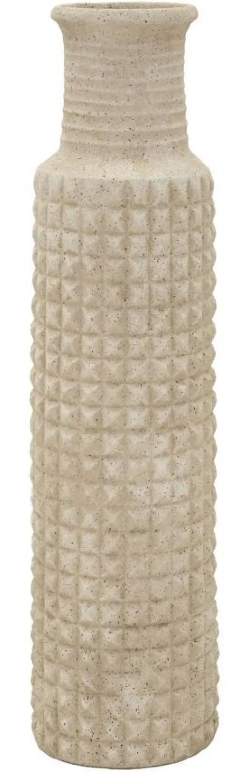 Vase d'extérieur sablé en pierre naturelle