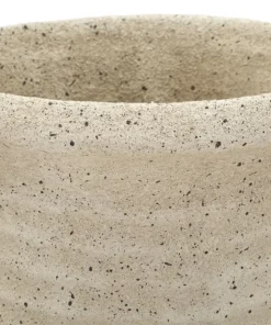 Vase d'extérieur sablé en pierre naturelle