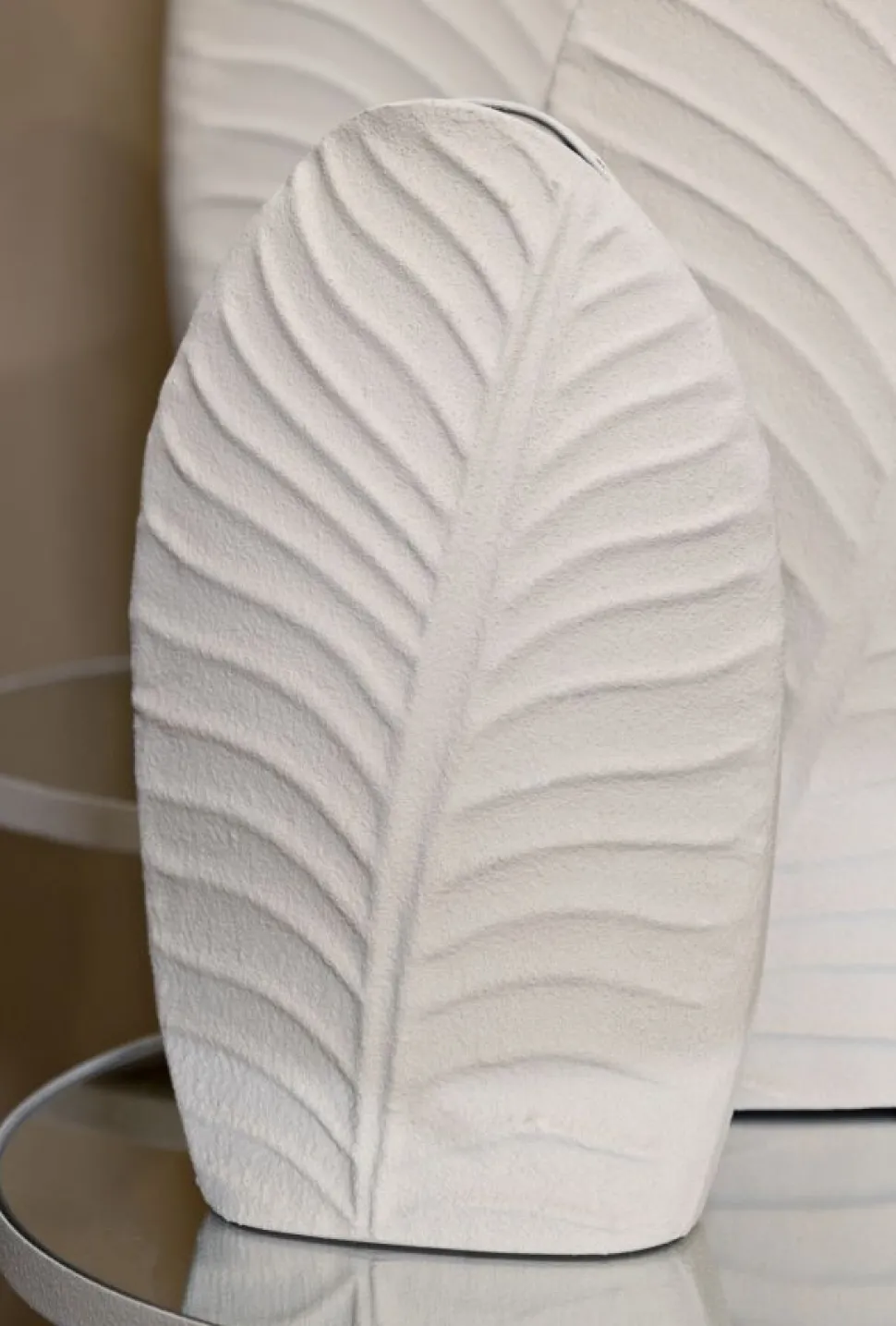 Vase Dune effet Sable surface Feuillue